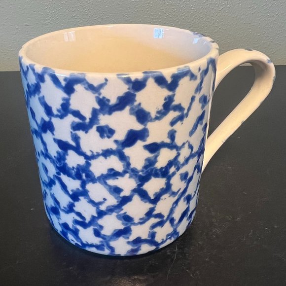 Set of 2 GIBSON Blue Spongeware Mugs ~ Cottagecore  ~ Farm Kitchen ~ Sponge - Picture 4 of 9